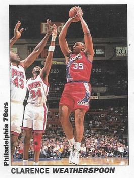 1994-95 Service Line American Pro Basketball USA Stickers (Italy) #39 Clarence Weatherspoon Front