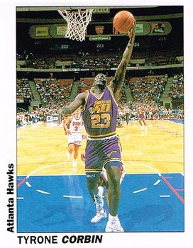 1994-95 Service Line American Pro Basketball USA Stickers (Italy) #81 Tyrone Corbin Front