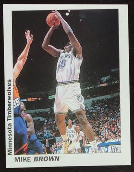 1994-95 Service Line American Pro Basketball USA Stickers (Italy) #129 Mike Brown Front