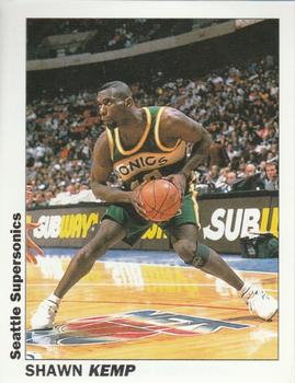 1994-95 Service Line American Pro Basketball USA Stickers (Italy) #154 Shawn Kemp Front