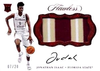 2017 Panini Flawless Collegiate - Rookie Patch Autographs Ruby #BK-JI Jonathan Isaac Front