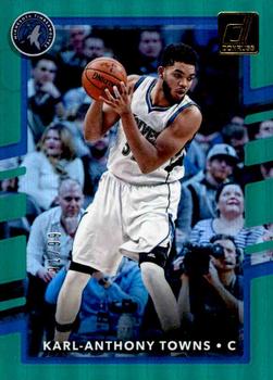 2017-18 Donruss - Holo Green Laser #89 Karl-Anthony Towns Front