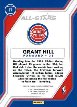 2017-18 Donruss - All-Stars #27 Grant Hill Back