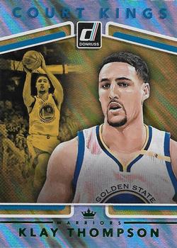 2017-18 Donruss - Court Kings Green Flood #37 Klay Thompson Front