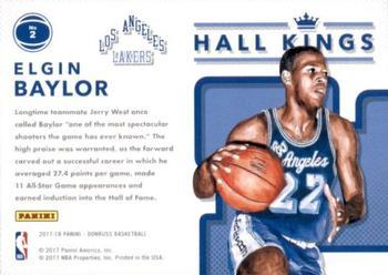 2017-18 Donruss - Hall Kings Press Proof #2 Elgin Baylor Back