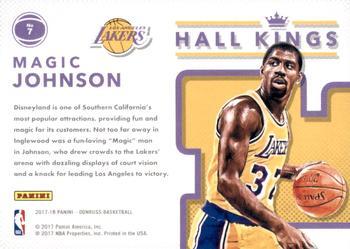 2017-18 Donruss - Hall Kings Press Proof Orange #7 Magic Johnson Back