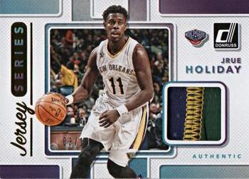 2017-18 Donruss - Jersey Series Prime #JS-JH Jrue Holiday Front