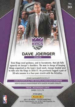 2017-18 Panini Prizm - Prizms Fast Break #30 Dave Joerger Back