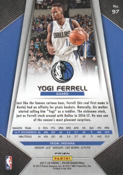 2017-18 Panini Prizm - Prizms Fast Break #97 Yogi Ferrell Back