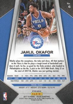 2017-18 Panini Prizm - Prizms Green #6 Jahlil Okafor Back