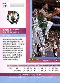 2017-18 Panini Status #101 Semi Ojeleye Back