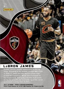 2017-18 Panini Totally Certified - The Mighty #2 LeBron James Back