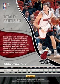 2017-18 Panini Totally Certified - Camo #8 Goran Dragic Back