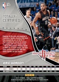 2017-18 Panini Totally Certified - Camo #61 Eric Gordon Back