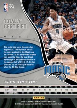 2017-18 Panini Totally Certified - Camo #93 Elfrid Payton Back