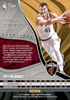 2017-18 Panini Totally Certified - Green #139 Ante Zizic Back