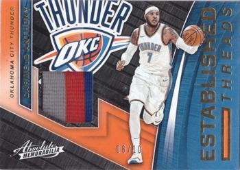 2017-18 Panini Absolute - Established Threads Prime #ET-CAN Carmelo Anthony Front