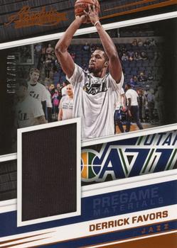 2017-18 Panini Absolute - Pre-Game Materials #PG-DFV Derrick Favors Front