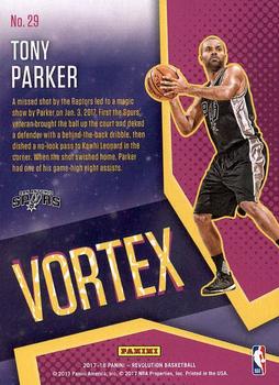 2017-18 Panini Revolution - Vortex #29 Tony Parker Back