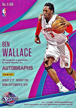 2017-18 Panini Revolution - Autographs #A-BW Ben Wallace Back