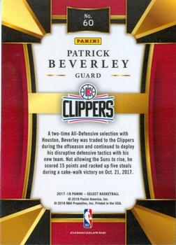 2017-18 Panini Select #60 Patrick Beverley Back