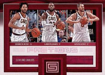 2017-18 Panini Status - Factions #8 Derrick Rose / Kevin Love / LeBron James Front