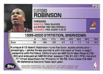 2000-01 Sprite Topps Phoenix Suns #PS5 Clifford Robinson Back