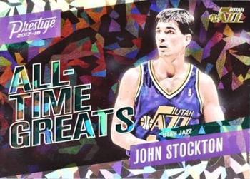 2017-18 Panini Prestige - All-Time Greats Crystal #16 John Stockton Front