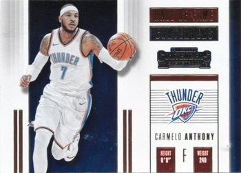 2017-18 Panini Contenders - Hall of Fame Contenders #5 Carmelo Anthony Front