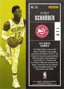 2017-18 Panini Contenders - Game Ticket #55 Dennis Schroder Back