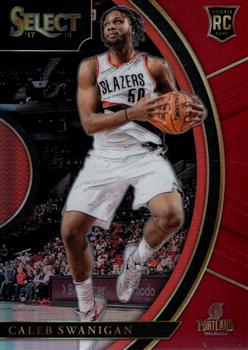 2017-18 Panini Select - Maroon Prizms #87 Caleb Swanigan Front