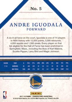 2017-18 Panini Cornerstones #5 Andre Iguodala Back