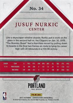 2017-18 Panini Cornerstones #34 Jusuf Nurkic Back