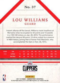 2017-18 Panini Cornerstones #37 Lou Williams Back