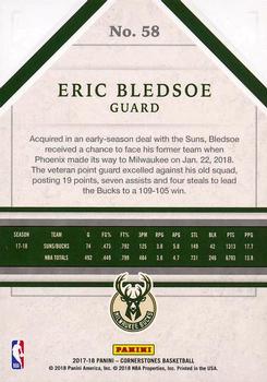 2017-18 Panini Cornerstones #58 Eric Bledsoe Back