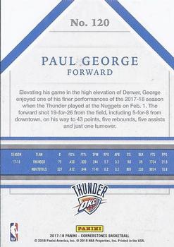 2017-18 Panini Cornerstones #120 Paul George Back