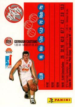 1995-96 Panini LNB (France) #18 Germain Castano Back