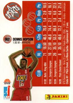 1995-96 Panini LNB (France) #62 Dennis Hopson Back