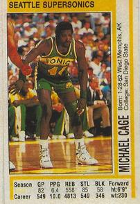 1991-92 Panini Stickers (Greek) #40 Michael Cage Front
