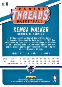 2017-18 Panini Threads #46 Kemba Walker Back