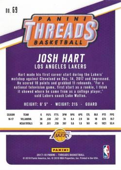 2017-18 Panini Threads #69 Josh Hart Back