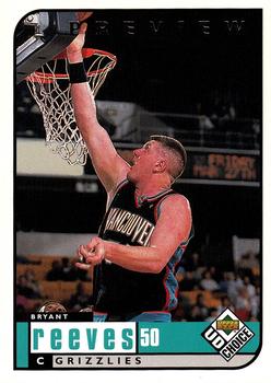 1998-99 UD Choice Preview #148 Bryant Reeves Front