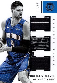 2017-18 Panini Encased - Triple Jerseys #TJ-NV Nikola Vucevic Front