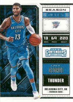 2018 Panini Contenders Draft Picks #46 Paul George Front