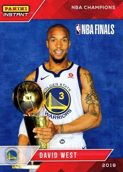 2017-18 Panini Instant Golden State Warriors NBA Champions #16 David West Front
