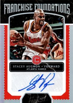 2017-18 Panini Cornerstones - Franchise Foundations Signatures Silver #FF-SAG Stacey Augmon Front