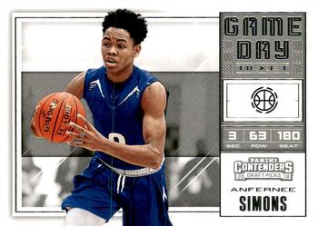 2018 Panini Contenders Draft Picks - Game Day Ticket #24 Anfernee Simons Front