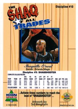 1993 Icon Sports Profiles Shaq of all Trades - Purple #10 Shaquille O'Neal Back