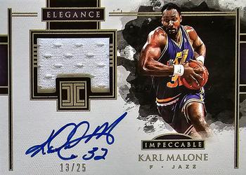 2017-18 Panini Impeccable - Elegance Retired Jersey Autographs #ER-KML Karl Malone Front