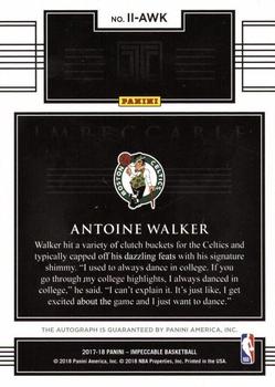 2017-18 Panini Impeccable - Indelible Ink #II-AWK Antoine Walker Back